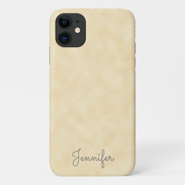 Elegant Personalized Antique Parchment Case-Mate iPhone Case (Back)