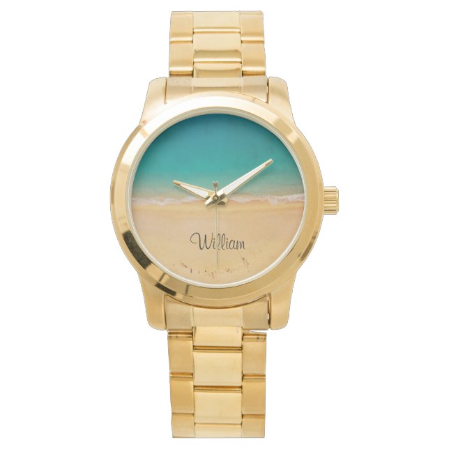 Elegant personalized beach sea watch (Front)