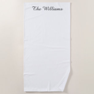 Elegant Personalized Beach Towel