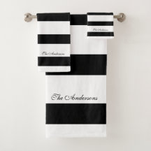 Elegant Personalized Black and White Stripes
