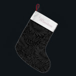 Elegant Personalized Black Floral Blush Pink  Small Christmas Stocking<br><div class="desc">This elegant,  personalized black floral blush pink script Small Christmas Stocking will add a festive touch to your holiday mantle.</div>