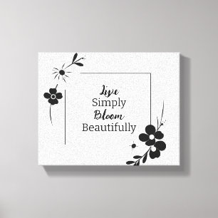 Elegant Personalized Black Floral Wall Art – Custo