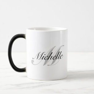 Elegant Personalized Black White Colour Changing Magic Mug
