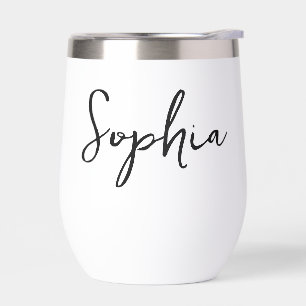 Elegant Personalized Bridal Party Wine Tumblers  