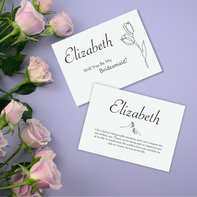 Elegant Personalized Bridesmaid Proposal Invitation (Creator Uploaded)