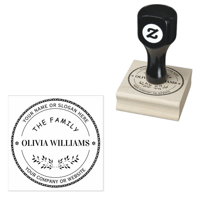  ELEGANT | Personalized Business Logo Rubber Stamp (Stamped)