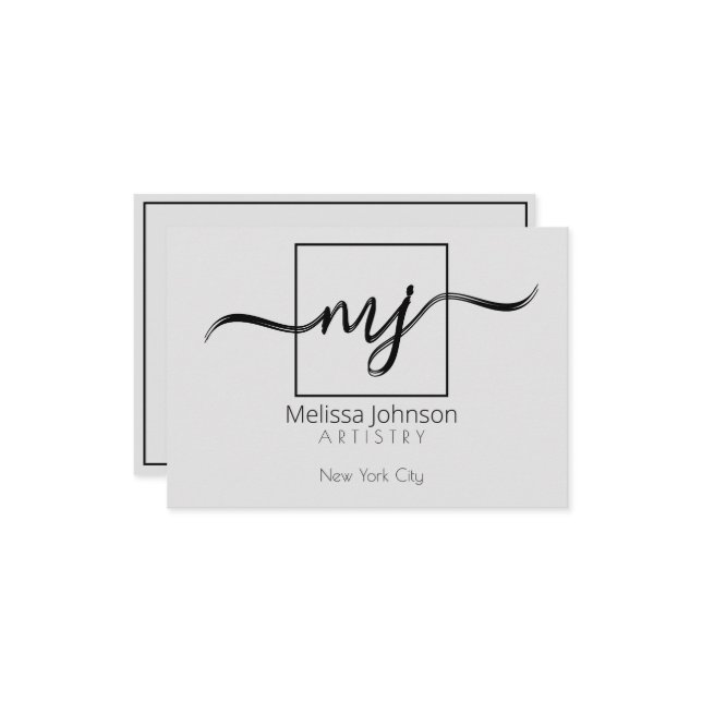 Elegant personalized   card (Front/Back In Situ)