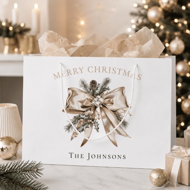 Elegant Personalized Christmas Gift Bag (Creator Uploaded)