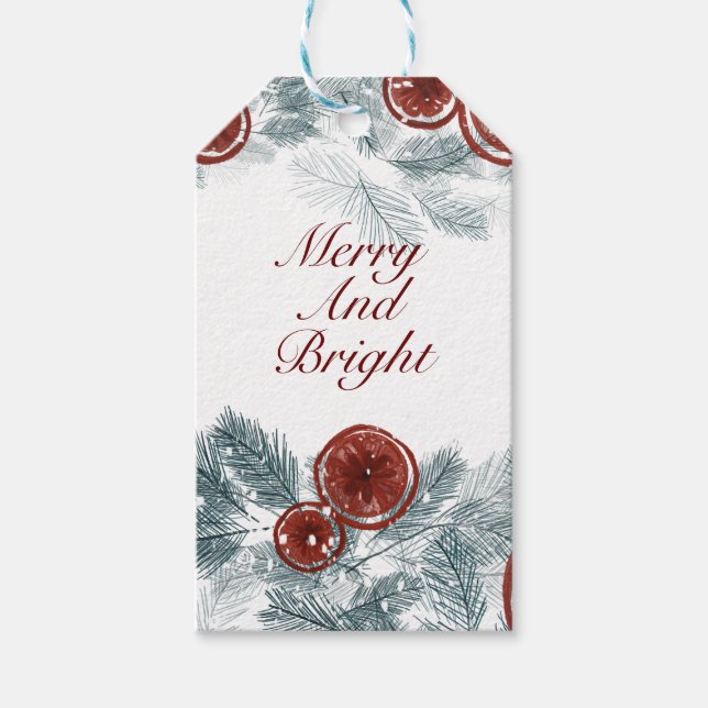 Elegant personalized Christmas  Gift Tags (Front)