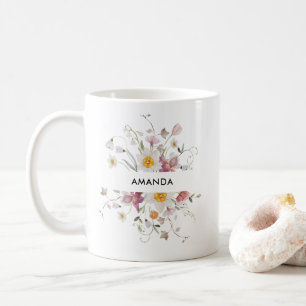 Elegant Personalized Coffee Mug – Watercolor