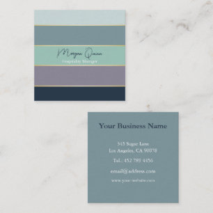 Elegant Personalized Colorblock Business Card