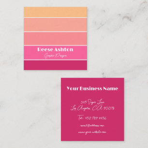 Elegant Personalized Colorblock Business Card