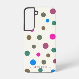 Elegant Personalized Colourful Polka Dots Pattern Samsung Galaxy Case
