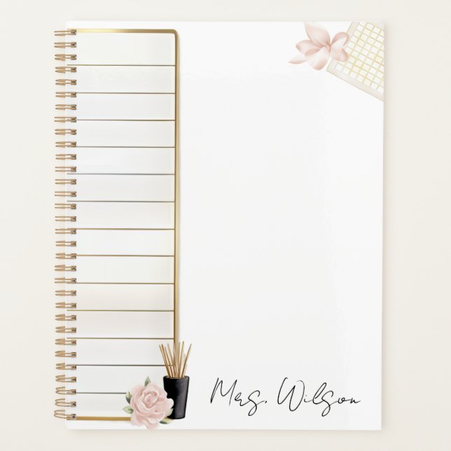 Elegant Personalized Daily Planner (Front)
