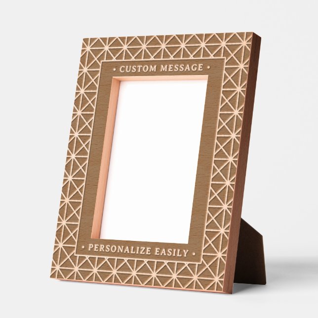  Elegant Personalized Engraving Geometric Art Deco Etched Frames (Left)