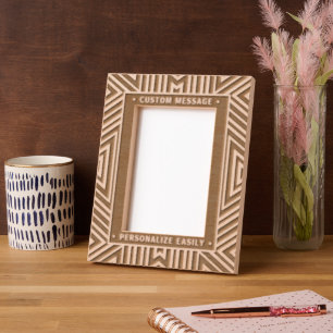  Elegant Personalized Engraving Geometric Art Deco Etched Frames
