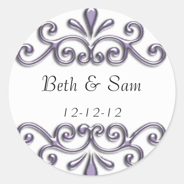 Elegant Personalized Envelope Seal Stickers (Front)