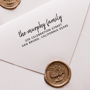 Elegant Personalized Family Name & Return Address Self-inking Stamp