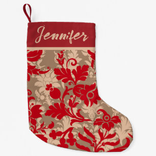 Elegant Personalized Floral Christmas Stocking