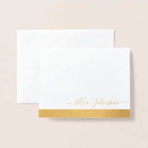 Elegant Personalized Foil folded  Card