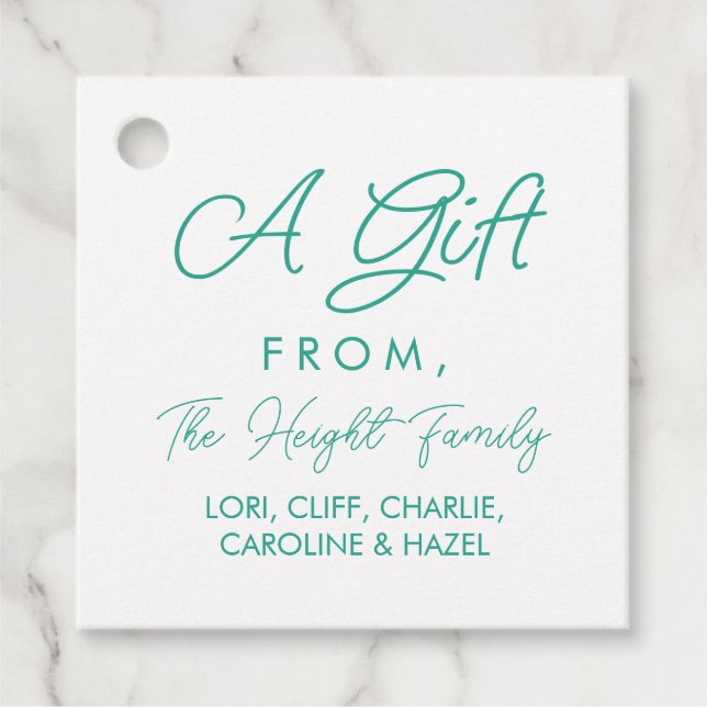 Elegant Personalized Gift Tags (Front)