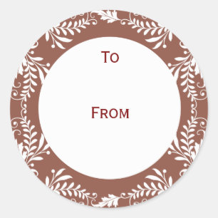 Elegant Personalized Gift Tags Brown