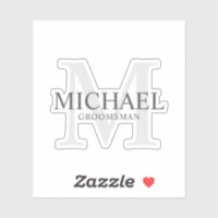 Elegant Personalized Groomsmen's Name and Monogram
