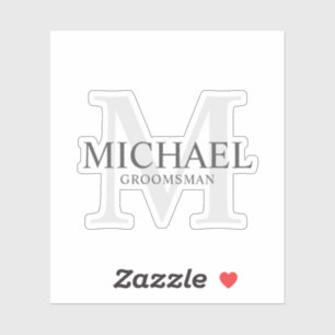 Elegant Personalized Groomsmen's Name and Monogram