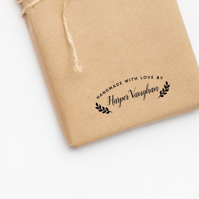 Elegant Personalized Handmade With Love By Rubber Stamp (Creator Uploaded)