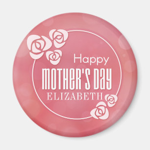 Elegant Personalized Happy Mother's Day   Magnet
