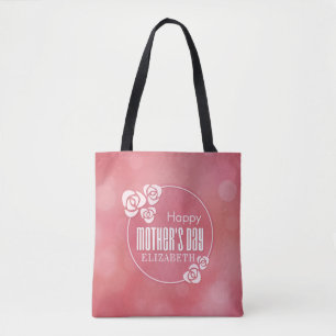 Elegant Personalized Happy Mother's Day Tote Bag