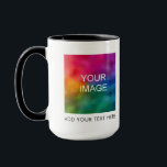 Elegant Personalized High Quality Classic 15oz Mug<br><div class="desc">Custom Elegant Modern Simple Template Upload Add Your Own Image Photo Business Logo Text Name Trending Classic 15oz Combo Mug. Buy High Quality Mugs & Cups Online Shop. Other Colours: White with Black,  Hunter Green,  Maroon,  Navy Blue,  Pink,  Yellow,  Red,  Light Blue,  Orange,  Lime.</div>