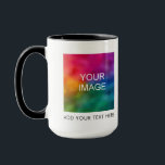 Elegant Personalized High Quality Classic 15oz Mug<br><div class="desc">Custom Elegant Modern Simple Template Upload Add Your Own Image Photo Business Logo Text Name Trending Classic 15oz Combo Mug. Buy High Quality Mugs & Cups Online Shop. Other Colours: White with Black,  Hunter Green,  Maroon,  Navy Blue,  Pink,  Yellow,  Red,  Light Blue,  Orange,  Lime.</div>