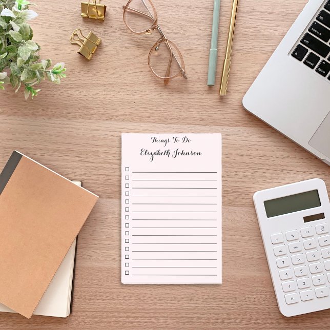 Elegant Personalized Lined Checklist To Do List Post-it Notes (Elegant Personalized Lined Checklist To Do List Post-it Notes)