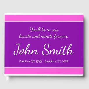 Elegant, Personalized Memorial Guestbook