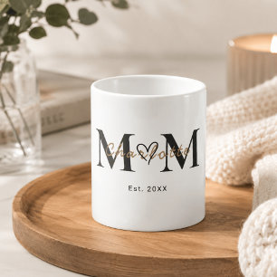 Elegant Personalized Mom Name Est Year Mug