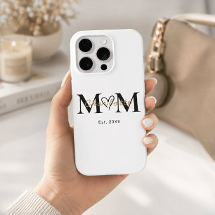 Elegant Personalized Mom Name Est Year Phone Case