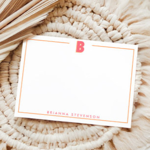 Elegant Personalized Monogram 3D Letter B Initial  Card