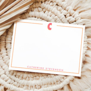 Elegant Personalized Monogram 3D Letter C Initial  Card