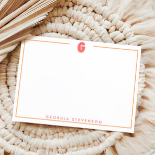 Elegant Personalized Monogram 3D Letter G Initial  Card