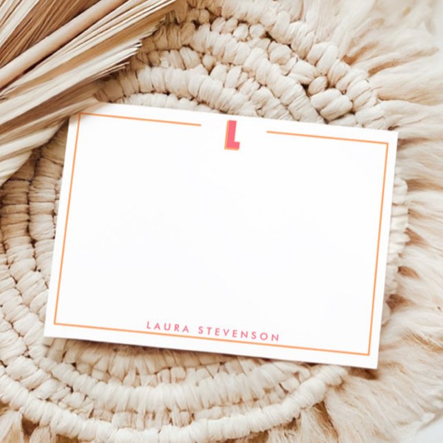 Elegant Personalized Monogram 3D Letter L Initial  Card (Creator Uploaded)