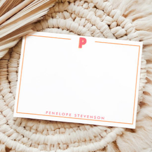 Elegant Personalized Monogram 3D Letter P Initial  Card