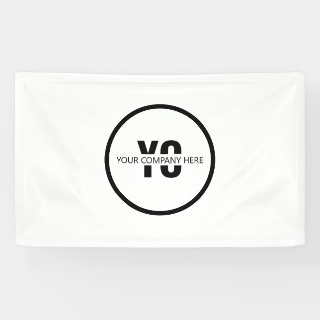 Elegant Personalized Monogram Business Branding Banner (Horizontal)