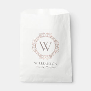 Elegant Personalized Monogram Family Reunion Favour Bag