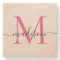 Elegant Personalized Monogram Script Magenta Pink
