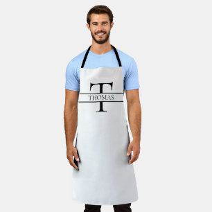 Elegant Personalized Monogrammed Custom Name Apron