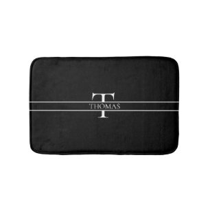 Elegant Personalized Monogrammed Custom Name Bath Mat