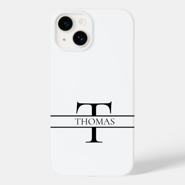 Elegant Personalized Monogrammed Custom Name Case-Mate iPhone Case (Back)