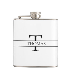 Elegant Personalized Monogrammed Custom Name Hip Flask