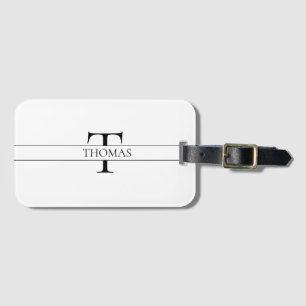 Elegant Personalized Monogrammed Custom Name Luggage Tag